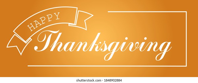 Happy Thanksgiving Day Vector Illustration. Hand Lettered Text on a Background full of branches and Leaves.