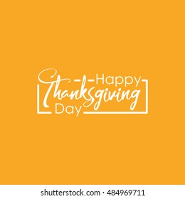 Happy Thanksgiving Day. Vector Illustration with Hand Lettered Text.