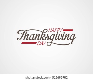 Happy Thanksgiving Day Vector Illustration. Hand Lettered Text on a Background.