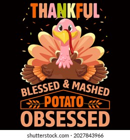 Happy Thanksgiving Day vector  t-shirt design that are perfect for coffee mug, poster, cards, pillow cover, sticker, Canvas design, and Musk design.