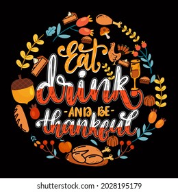 Happy Thanksgiving Day vector  t-shirt design that are perfect for coffee mug, poster, cards, pillow cover, sticker, Canvas design, and Musk design.