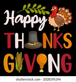 Happy Thanksgiving Day vector  t-shirt design that are perfect for coffee mug, poster, cards, pillow cover, sticker, Canvas design, and Musk design.