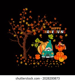 Happy Thanksgiving Day vector  t-shirt design that are perfect for coffee mug, poster, cards, pillow cover, sticker, Canvas design, and Musk design.