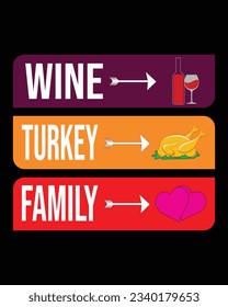 Happy Thanksgiving Day vector t-shirt designs that are perfect for coffee mug, posters, cards, pillow covers, stickers, Canvas designs, and Musk design
