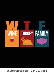 Happy Thanksgiving Day vector t-shirt designs that are perfect for coffee mug, posters, cards, pillow covers, stickers, Canvas designs, and Musk design