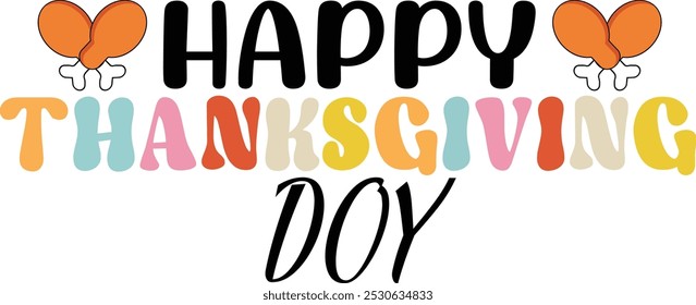 happy thanksgiving day vector t-shirt design