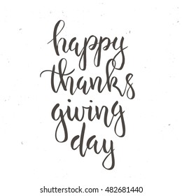 Happy Thanksgiving day vintage cards with calligraphy. Handwritten lettering. Hand drawn design elements for greeting card, flyer, banner, poster. Vector illustration