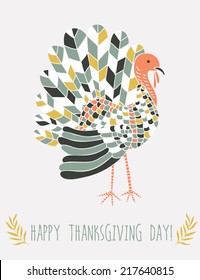 Happy Thanksgiving design card.