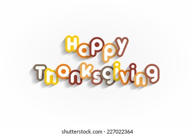 Happy Thanksgiving Design On background vector illustration