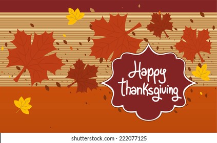 Happy Thanksgiving Design Sign Card Label 