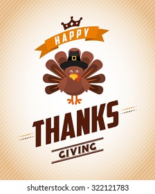 happy thanksgiving design, vector illustration eps10 graphic 