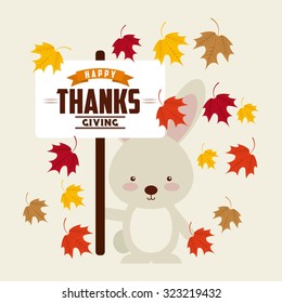 happy thanksgiving design, vector illustration eps10 graphic 