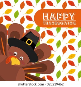happy thanksgiving design, vector illustration eps10 graphic 