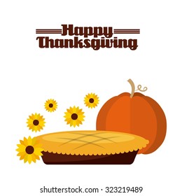 happy thanksgiving design, vector illustration eps10 graphic 