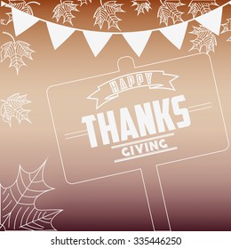 happy thanksgiving design, vector illustration eps10 graphic 