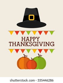 happy thanksgiving design, vector illustration eps10 graphic 