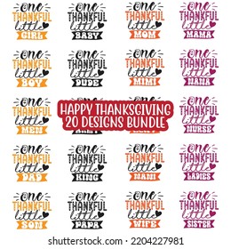 Happy Thanksgiving, Happy Fall T shirt and SVG design bundle. autumn thanksgiving bundle, hello fall pumpkin designs. Thanksgiving Quotes t shirt Design, Vector EPS Editable Files Bundle.