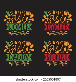 Happy Thanksgiving, Happy Fall T shirt and SVG design bundle. autumn thanksgiving bundle, hello fall pumpkin designs. Thanksgiving Quotes t shirt Design, Vector EPS Editable Files Bundle.