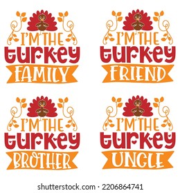 Happy Thanksgiving, Happy Fall T shirt and SVG design bundle. autumn thanksgiving bundle, hello fall pumpkin designs. Thanksgiving Quotes t shirt Design, Vector EPS Editable Files Bundle.
