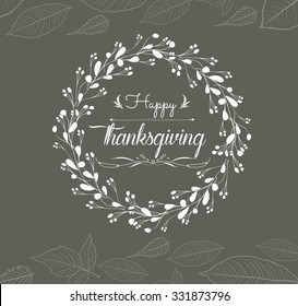 Happy thanksgiving floral wreaths