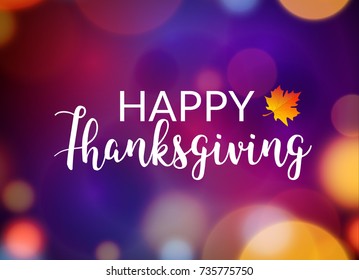 Happy Thanksgiving flyer design background poster label