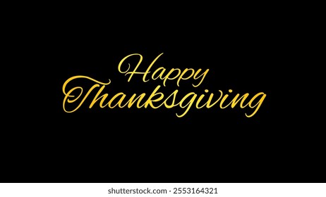 Happy Thanksgiving golden color lettering vector design greeting cards