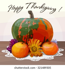 'Happy Thanksgiving !' greeting card.