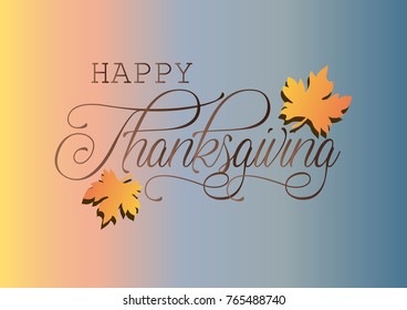 Happy thanksgiving greeting card.