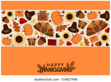 Happy Thanksgiving Greeting card or background. vector illustration.