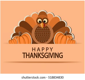 Happy Thanksgiving greeting card or background. vector illustration.