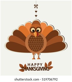 Happy thanksgiving greeting card or background. vector illustration.