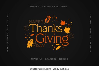 Happy Thanksgiving greeting card, invitation card, posters or flyers set. Thanksgiving meal vector. Thanksgiving set of meal, pumpkin and turkey. Thankful banner social media post.
