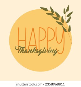 Happy Thanksgiving Greeting. Postcard. Happy Thanksgiving 