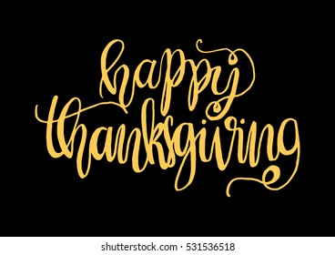 happy thanksgiving. Hand drawn celebration quote. Doodle drawing. Modern Calligraphy