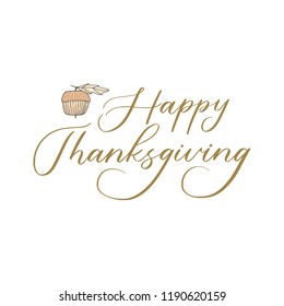 Happy thanksgiving hand lettered calligraphy greetings cards. Hand lettered postcards. 