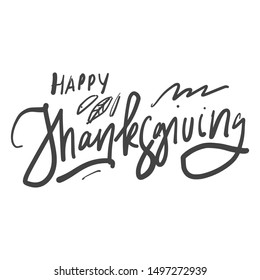 Happy Thanksgiving. Hand lettering sign