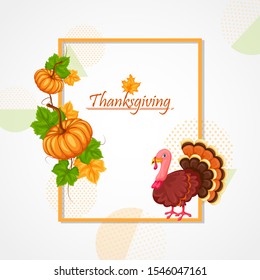 Happy Thanksgiving holiday greeting card background in vector