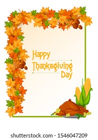 Happy Thanksgiving holiday greeting card background in vector