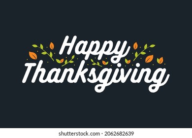 Happy Thanksgiving. Holiday Greeting Card, Vector Illustration Background