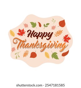 Happy Thanksgiving Illustration mit Elementen