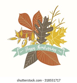 Happy Thanksgiving Leaves Bouquet