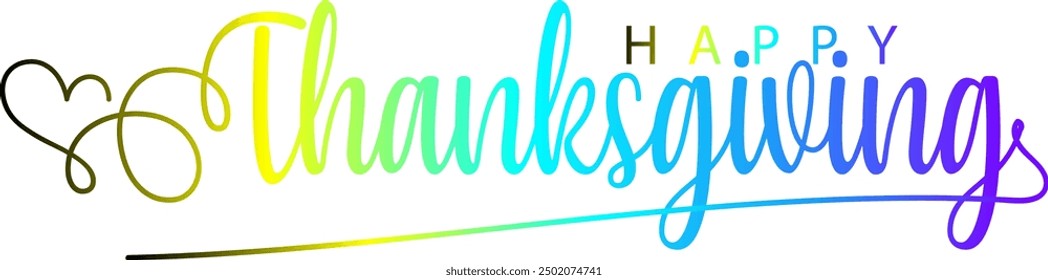 Happy Thanksgiving lettering background, card. Vector, Happy Thanksgiving text