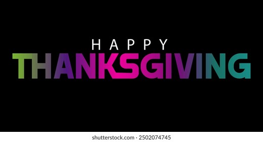 Happy Thanksgiving lettering background, card. Vector, Happy Thanksgiving text