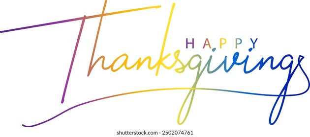 Happy Thanksgiving lettering background, card. Vector, Happy Thanksgiving text