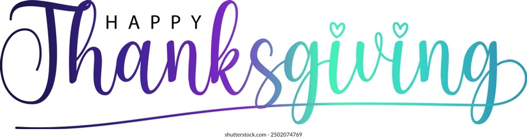 Happy Thanksgiving lettering background, card. Vector, Happy Thanksgiving text