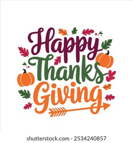 Happy Thanksgiving lettering background, card. Vector