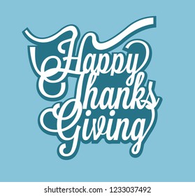 Happy thanksgiving Lettering Calligraphy vector illustration 9
