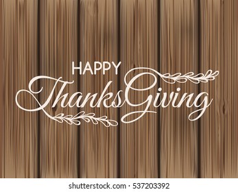 Happy Thanksgiving lettering. Thanksgiving Day card template. Happy Thanksgiving banner, flyer, logotype.