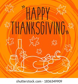 Happy thanksgiving lettering design vector 
