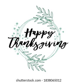 Happy thanksgiving lettering design vector 